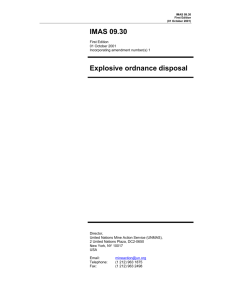 IMAS 09.30 Explosive ordnance disposal