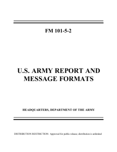 FM 101-5-2 US Army Report and Message Formats