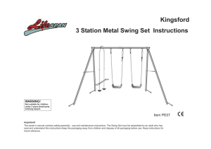 Kingsford 3 Station Metal Swing Set Instructions