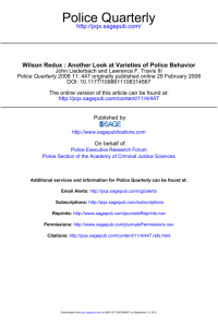 Wilson redux: Another look at Varieties of Police Behavior.