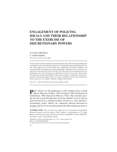 engagement of policing ideals and their relationship to