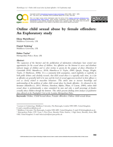 Online child sexual abuse by female offenders: An Exploratory study