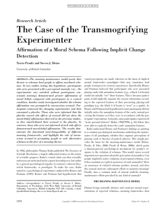 The Case of the Transmogrifying Experimenter: Affirmation of a