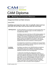 Marketing & Consumer Behaviour June 2015