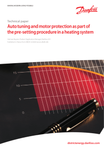 Auto tuning and motor protection as part of the pre-setting