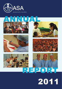 2011 Annual Report - Australian Society of Anaesthetists