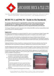 BS EN 771-1 and PAS 70 - Lancashire brick & tile ltd