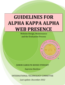 Guidelines for Alpha Kappa Alpha Web Presence