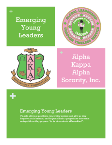 Emerging Young Leaders Alpha Kappa Alpha Sorority, Inc.