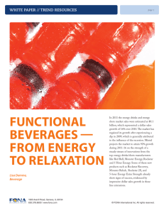functional beverages — from energy to relaxation