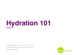 Hydration 101 - Precision Hydration
