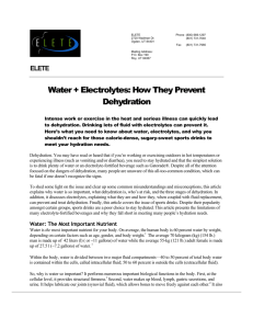 Water + Electrolytes: How They Prevent Dehydration