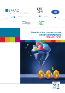 h The role of the business model in financial statements