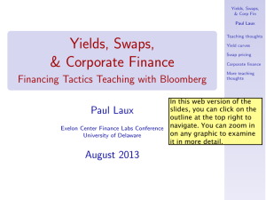 Yields, Swaps, & Corporate Finance