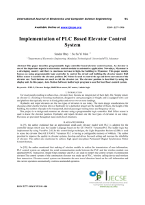 Implementation of PLC Based Elevator Control System
