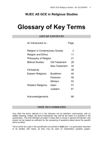 Glossary of Key Terms