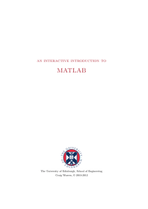 An interactive introduction to MATLAB