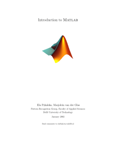 Introduction to Matlab - Department of Computing Science