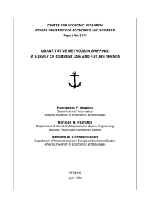 Quantitative Methods in Shipping : A Survey of Current Use and