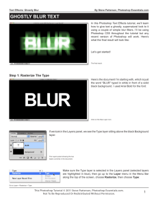 Ghostly Blur Text Effect In Photoshop