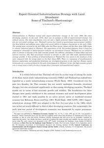 Export-Oriented Industrialisation Strategy with Land