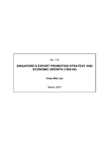 singapore's export promotion strategy and economic