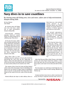 Navy dives in to save coastlines