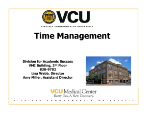 Time Management - VCU Division for Academic Success
