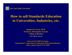 How to Sell Standards Education - ICES