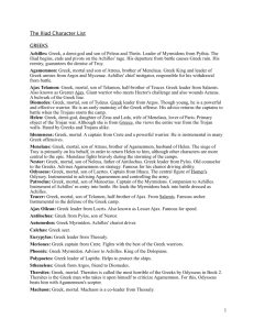 The Iliad Character List