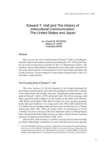 Edward T. Hall and The History of Intercultural Communication: The