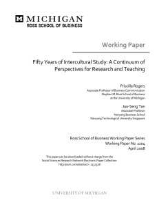 Rogers 2008 Fifty Years of Intercultural Study