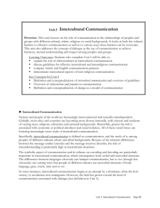 Unit 5 Intercultural Communication - Buffalo State College Faculty