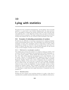 10 Lying with statistics