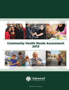 2013 Oakwood Community Health Needs Assessment