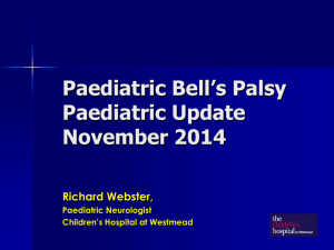 Paediatric Bell's Palsy