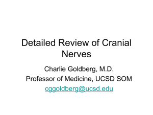 Detailed Review of Cranial Nerves - Division of Medical Education
