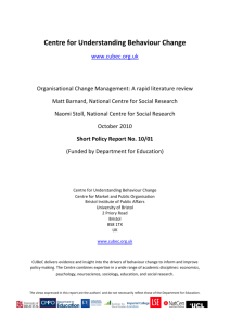 Organisational Change - University of Bristol
