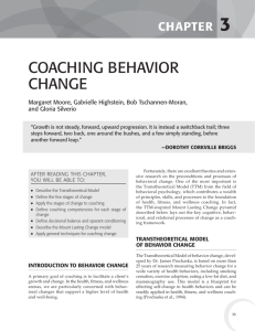 CHAPTER 3 Coaching Behavior Change
