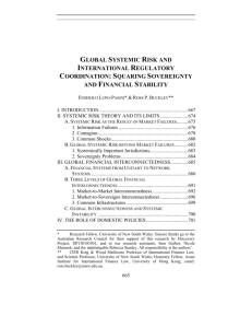 global systemic risk and international regulatory coordination