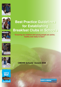 Best Practice Guidelines for Establishing Breakfast Clubs in Schools