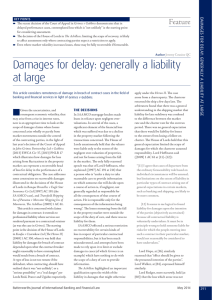 Damages for delay: generally a liability at large