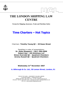 Time Charters_Hot To.. - London Shipping Law Centre