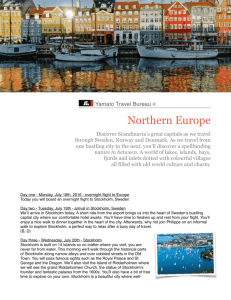 Introduction to Northern Europe 2016