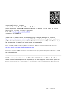 Comparing Predictive Accuracy Author(s): Francis X. Diebold and