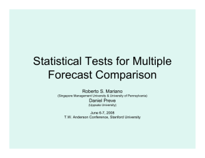 Statistical Tests for Multiple Forecast Comparison