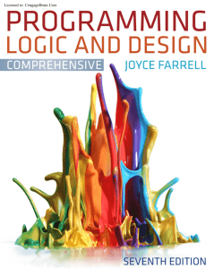 Programming Logic and Design, Comprehensive, 7th ed.