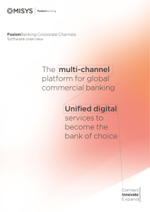 FusionBanking Corporate Channels Software Overview