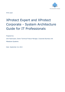 XProtect Expert and XProtect Corporate
