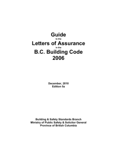 Guide to the Letters of Assurance